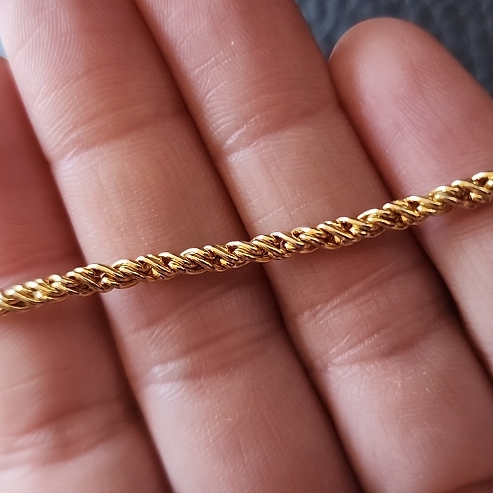 Gold Rope Chain Bracelet - Elegant Women's Jewelry